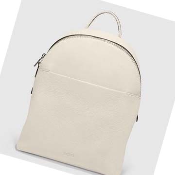 Men's Ecco Textureblock Small Backpacks Beige | USA 686EBC